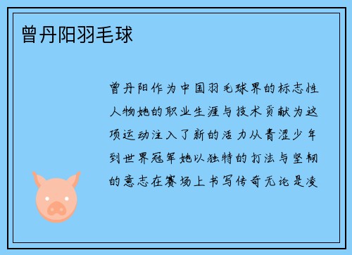 曾丹阳羽毛球